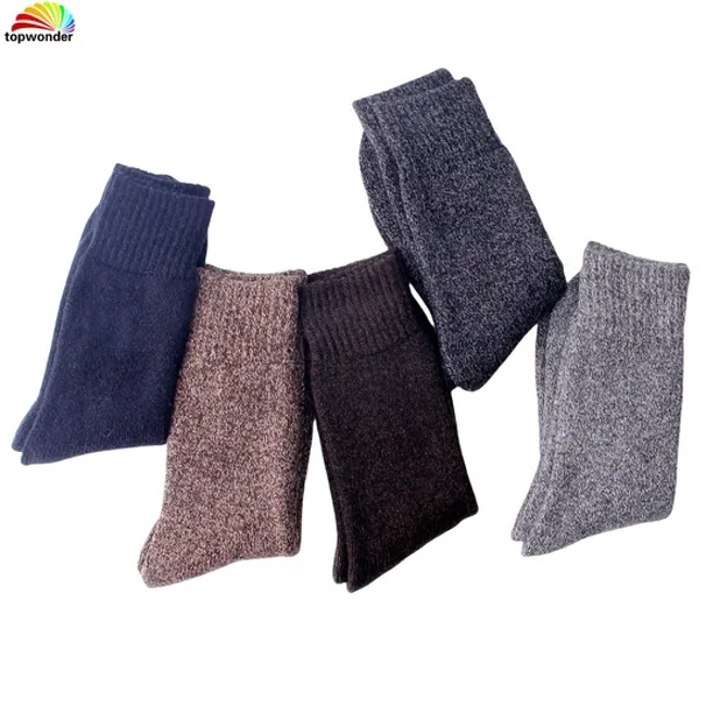 Customize and Wholesale Men′s Winter Thick Thermal Melange Color Wool Merino Cashmere Sock in Many Colors and Sizes at Low Prices