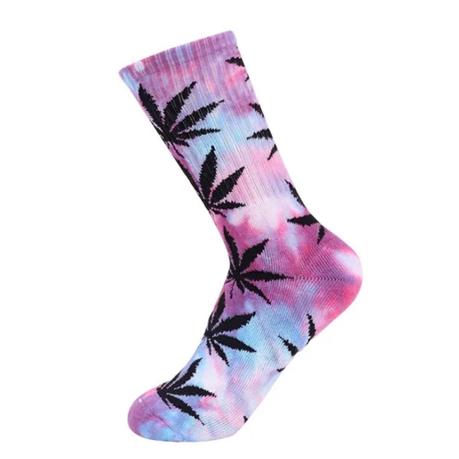 Custom Men and Women Unisex Fashion Crew Tie Dye Socks