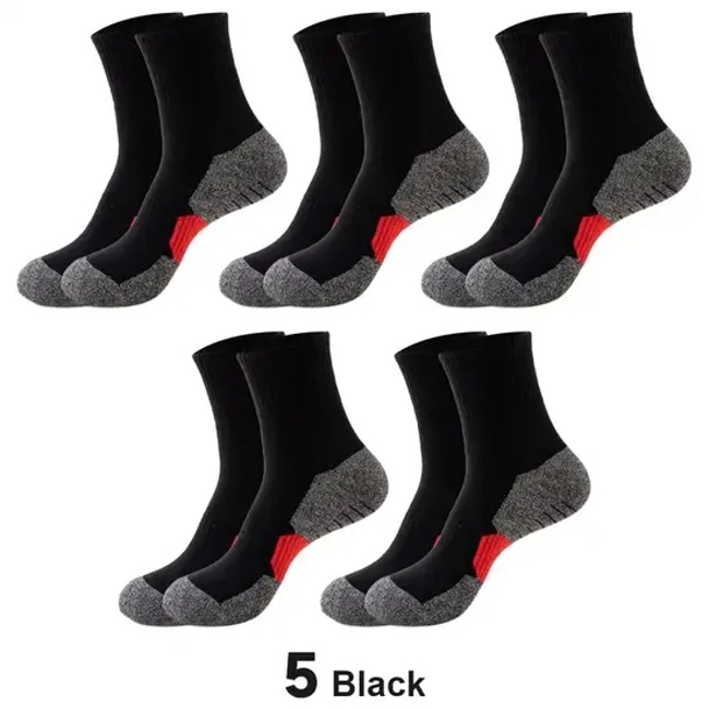 Men′s Athletic Socks Cushion Running Breathable Outdoor Sports Crew Socks