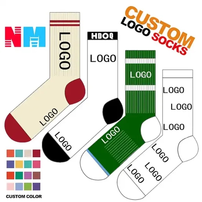 OEM Custom Logo Crew Socks Men Running Sport Golf Socks