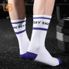 100 Cotton Men Breathable Sport Crew Sock Custom Crew Organic Sox