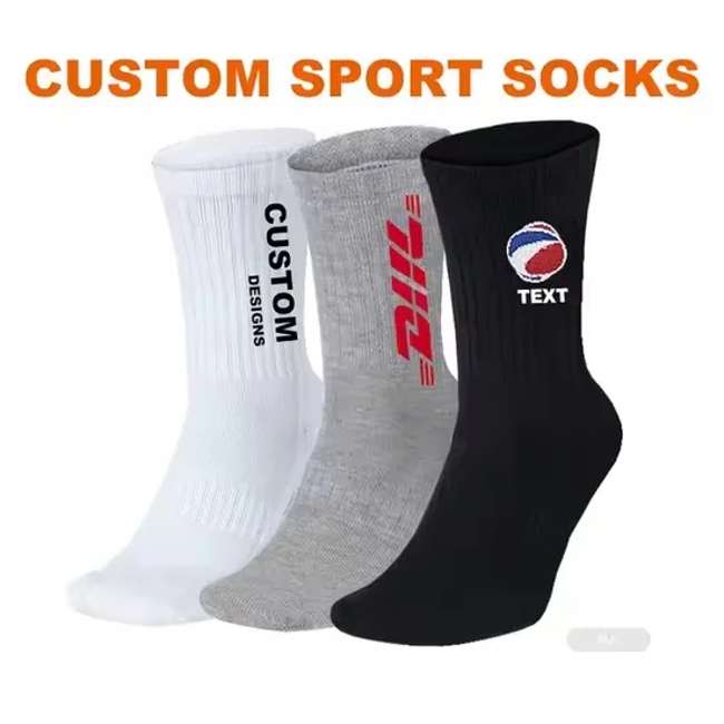 Low MOQ Super Running Cycling Athletic Crew Basketball Men Terry Sports Socks