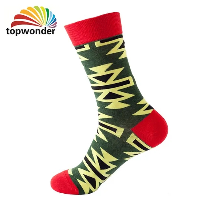 Wholesale and Customize All Sorts of Geometric Figures Sock Knee High Sock Dress Sock Crew Sock in Many Sizes, Colors and Material