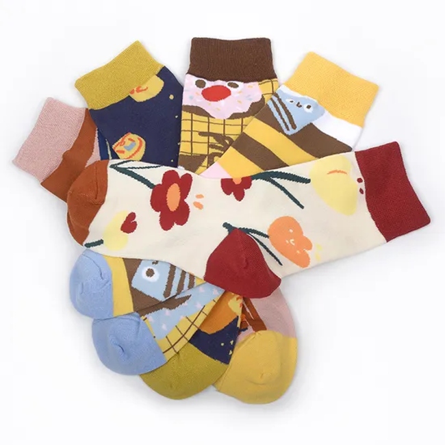 Sungnan Men Dress Cool Colorful Fancy Novelty Funny Combed Cotton Crew Socks