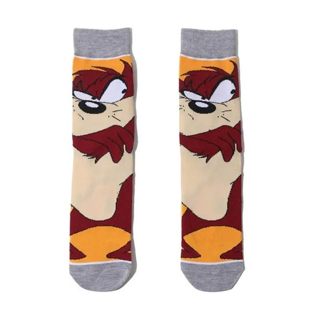 Men′s Trendy Cartoon Breathable Casual Street Style Crew Socks for All Seasons