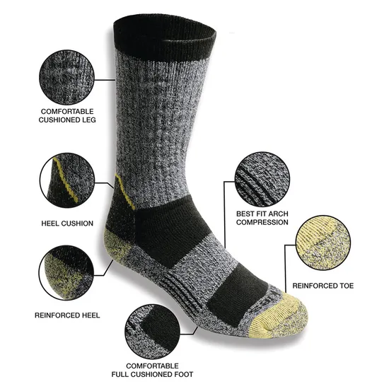 Crew Cotton Men Socks Packaging Women Wool Socks Custom Logo Manufacturers OEM Winter Work Socks