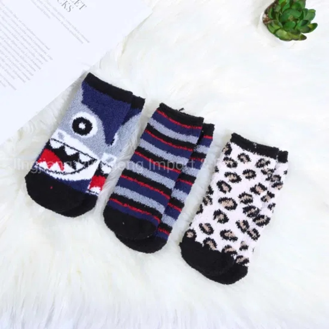 Sale Cute Cartoon Soft Fuzzy Microfiber Baby Socks