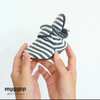 Whole Cotton Fabric Striped Print Infant Indoor Boy Girl Sock Shoes Booties Crib Baby Socks