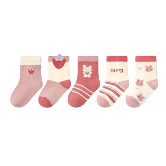 Anti Bacterial Breathable Skin Friendly Babies Fashion Lovely Cute Cotton Ankle Crew Soft Little Sock