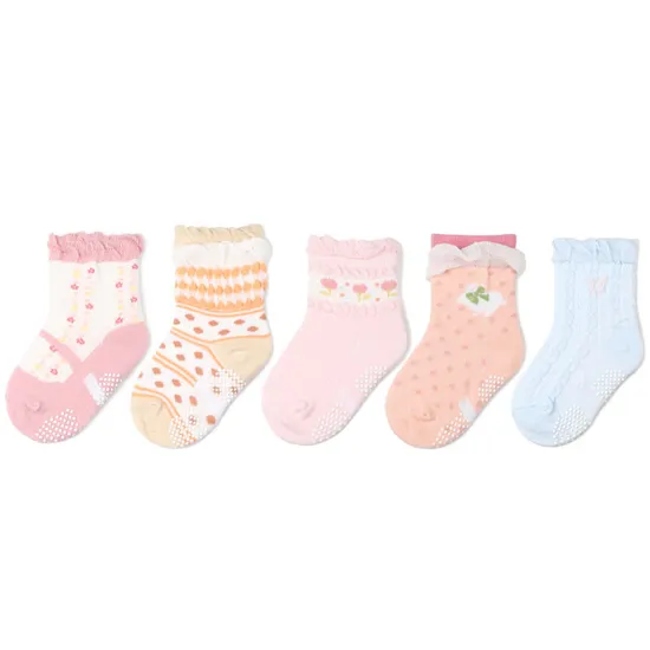 Custom Wholesale Unisex Children Baby Kids Cotton Non Slip Short Socks