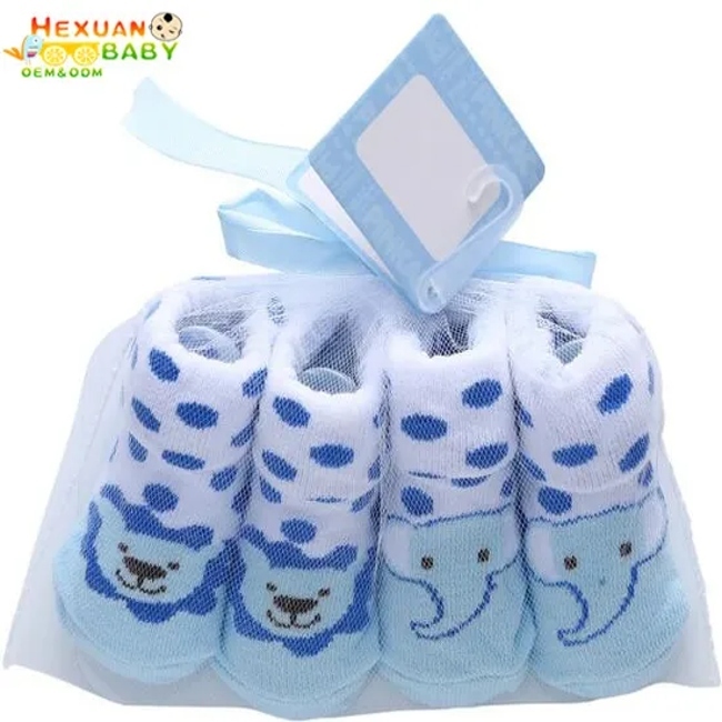 Pair Into Gift Bag Baby Girl Cotton Socks