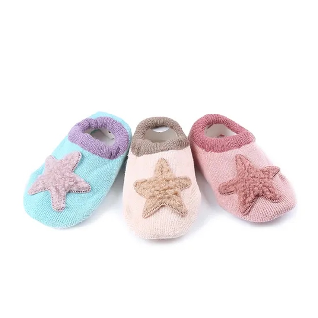 Unisex Baby Kids Children Wholesale Cotton Short Non Slip Shoes Socks