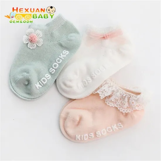 /pairs Boys and Girls Baby Summer Confortable Lace Flower Cotton Socks, Custom Newborn Baby Socks