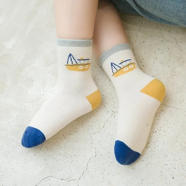 Low Price Wholesale Stripe Custom Children Baby Kids Unisex Bci Cotton Short Socks