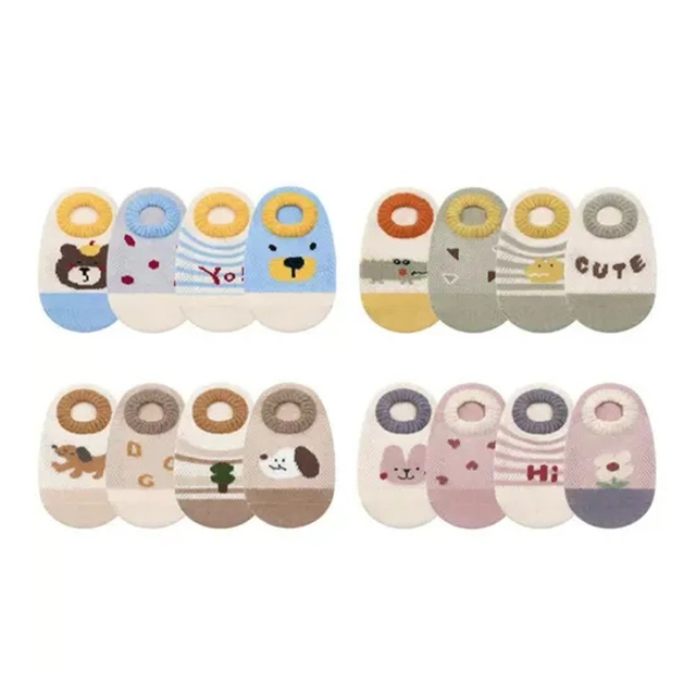 Wholesale Anti Slip Custom Cartoon Children Ankle Sock % Cotton Kids Net Socks Short Casual Socks for Baby