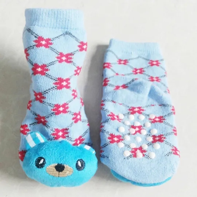 Hot Selling Many Designs D Cartoon Anti Slip Baby Socks