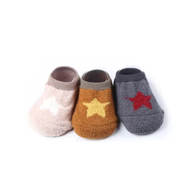 Unisex Baby Kids Children Cotton Wholesale Short Non Slip Shoes Socks