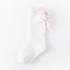 Wholesale High Long Soft Cotton Lace Anti Slip Socks Baby Ruffle Socks
