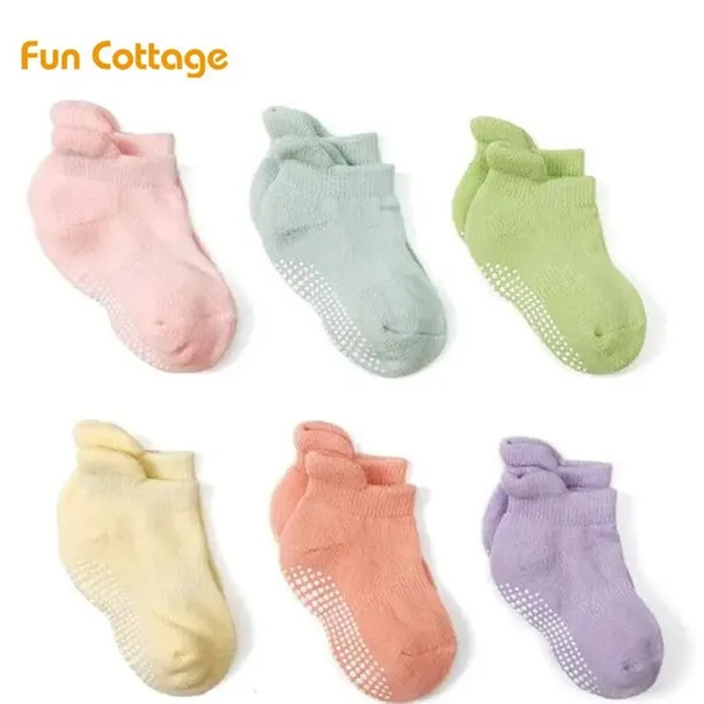 Hot Sale Non Slip Dispensing Children′s Socks Cotton Anti Slip Ankle Toddler Kids Boys Girls New Born Baby Socks