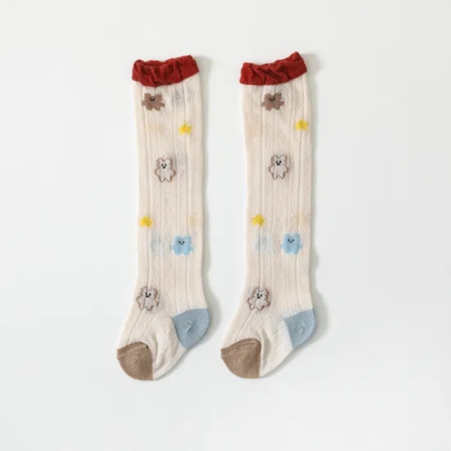 Summer Mesh Thin Newborn Baby Over The Knee Socks Children′s Cotton Socks