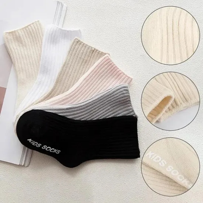 Non Slip Cotton Crew Garter Grip Buckle Children Baby Socks