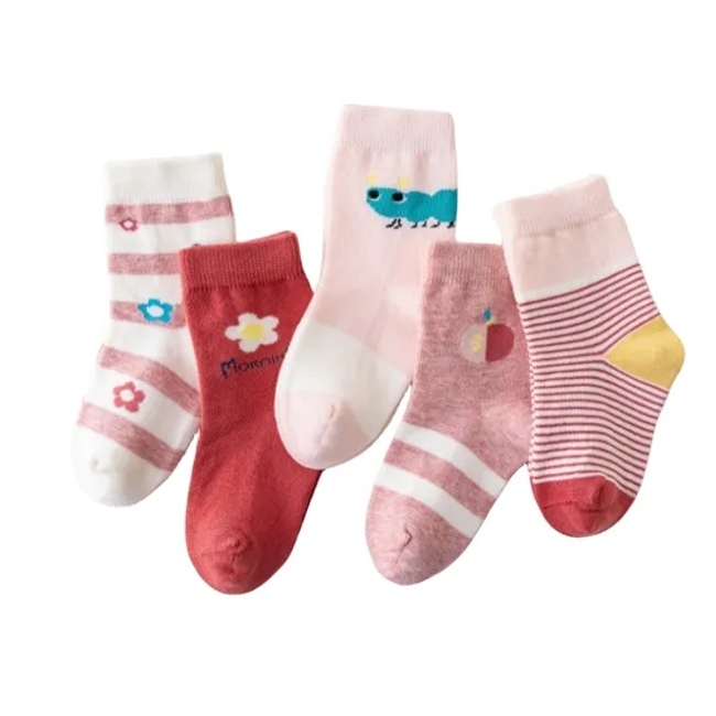 Anti Bacterial Breathable Skin Friendly Babies Fashion Lovely Cute Cotton Ankle Crew Soft Little Sock
