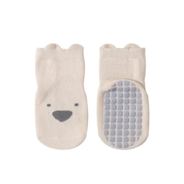 Children′s Floor Cotton Baby Socks Non Slip Walking Socks oo% Cotton Breathable Knitted