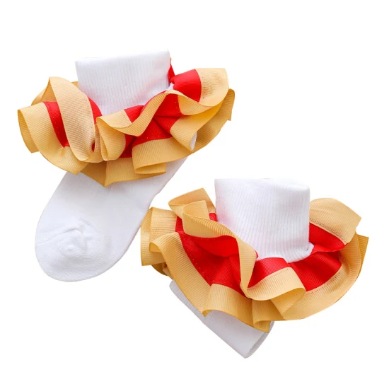 Little Girl Dance New Style Big Flower Soft Cotton Child Baby Kids Socks