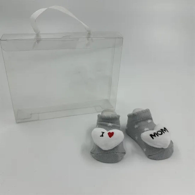 “ I Love Mom” Newborn Baby Indoor Non Slip Crawling Socks