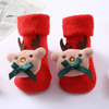 D Cartoon Christmas Thick Red Infant Winter Anti Slip Baby Socks