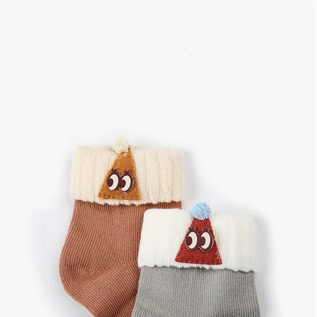 Unisex Wholesale Novelty Custom Children Baby Kids Cotton Cuff Short Socks