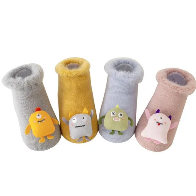 Unisex Newborn and Baby Terry Toy Socks