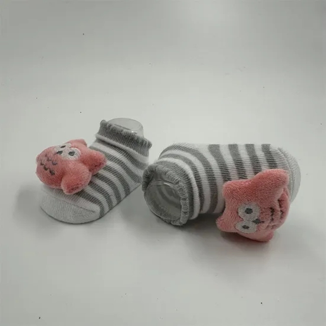 Eco Friendly Healthy Newborn Baby Animal Owl Indoor Crawling Cotton Non Slip Warm Socks
