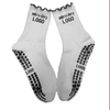 Custom Design Women Non-Slip Embroidery Wholesale Cotton Ruffle Sport Grip Anti Slip Yoga Pilates Socks