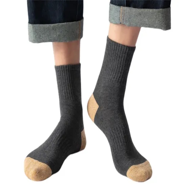 Men′s Bamboo Fiber New Black Business Breathable Deodorant Compression Socks