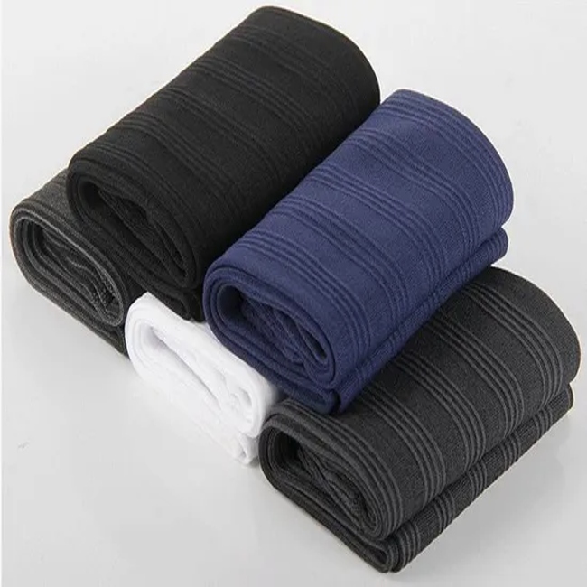 Business Men Casual Adults Knitted Solid Breathable Dress Crew Socks
