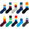 Fashion Happiness Socks Custom Made Colorful Cotton Bamboo Fancyed Cool Bright Colored Business Mens Dress Socks for Men