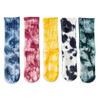 Custom Logo New Gradual Tie Dye Fashion MID Tube Yoga Socks Anti-Slip Women Sports Socks Fitness Pilates Crew Grip Socks