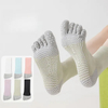 Five Toe Socks Casual Solid Color Crew Socks for Women