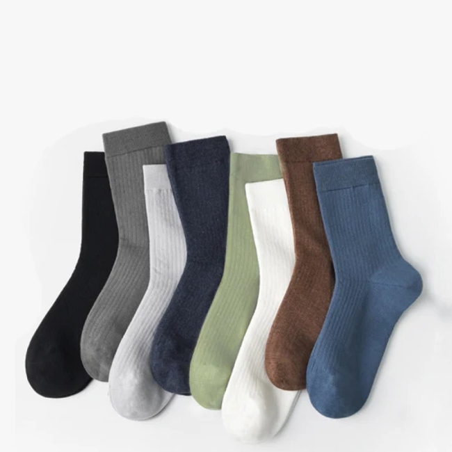 Mens Winter Business Crew Socks Performance Cotton Cushioned Colorful Socks