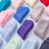 2025 High -Quality Coral Winter Warm Fluffy Fuzzy Socks Custom Embroidered Logo Socks Women