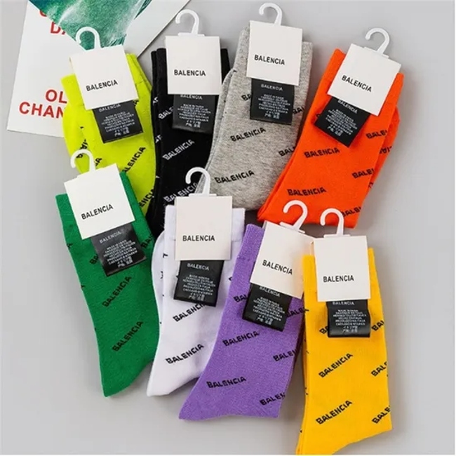 Wholesale Custom Logo High Quality Crew Cotton Sport Socks Colorful Men Women Comfortable Unisex Adult Bb Branded Socks