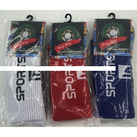Professional Unisex Youth Football Soccer Socks Custom Print Non Slip Crew High Sports Socks Knitting