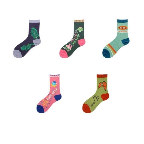 AutumnWinter Hot Sell Top Quanlity Creative Cartoon Jacquard Women s Socks Crew Sports Socks