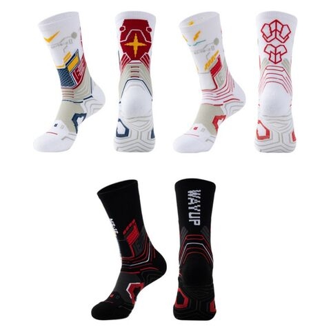 OEM Manufacturer SpringSummer Mid tube Cotton Nylon Blend Breathable Sports Socks Custom Jacquard Logo Men Socks