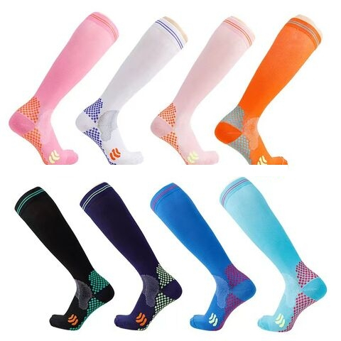Profession Custom Compression Socks High Tube Running Cycling Football Socks Anti Slip Sports Socks For Unisex