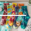 Factory Price Top Quanlity Tie Dye Pure Cotton Colourful Crew Women s Socks Sports Socks For Women