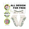 High quality gym pilates anti slip socks custom branded frilly ruffle pilates grip socks with logo