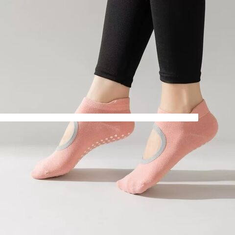 Yoga socks anti slip new design custom grip logo pilate socks in outdoor floor breathable handiness pilates