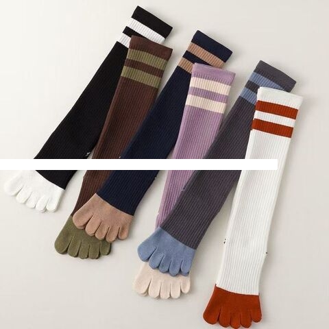 Factory direct Yoga five finger socks strap design comfortable breathable non slip custom color logo socks Pilates women s socks